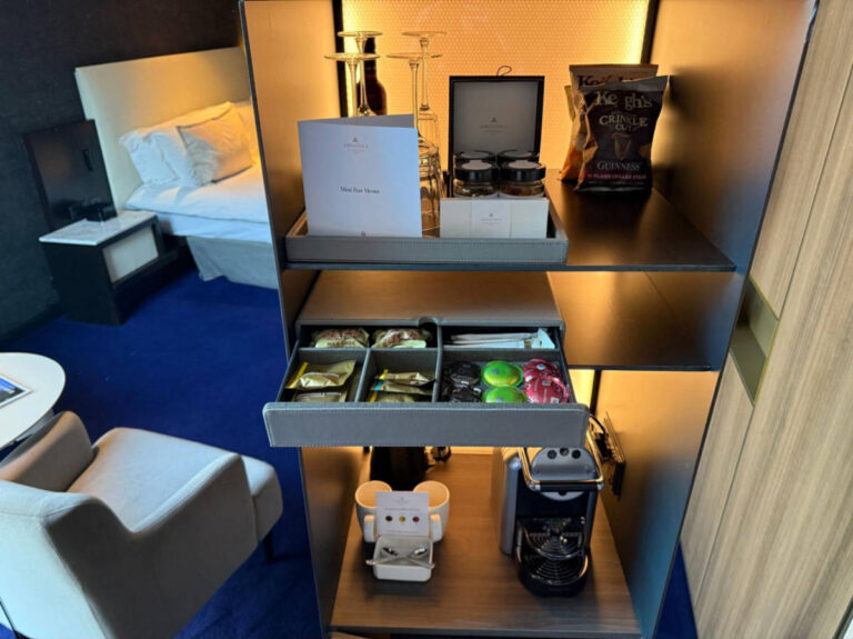 The mini bar is well stocked