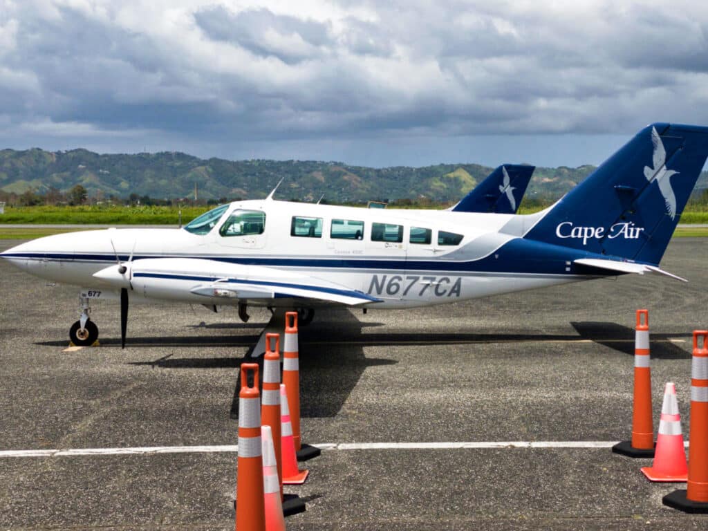 A Cape Air plane ready for take off