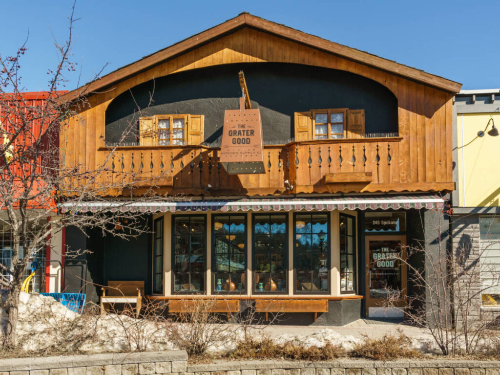 Wooden facade of a store in Kimberley BC