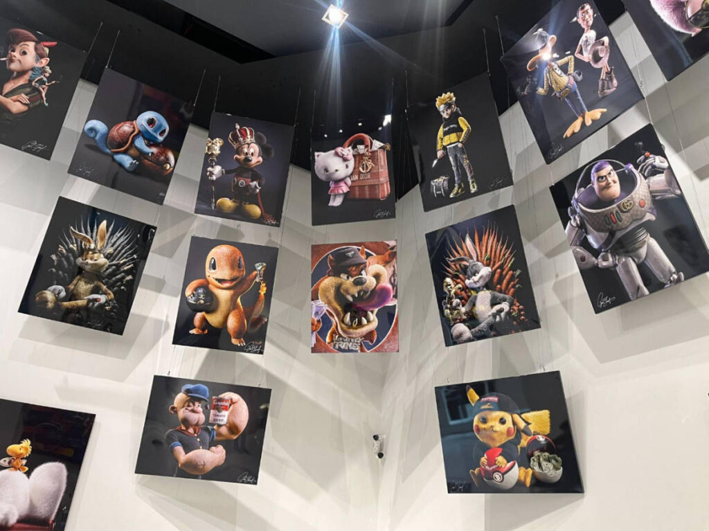Colorful AI art at the Eden Gallery