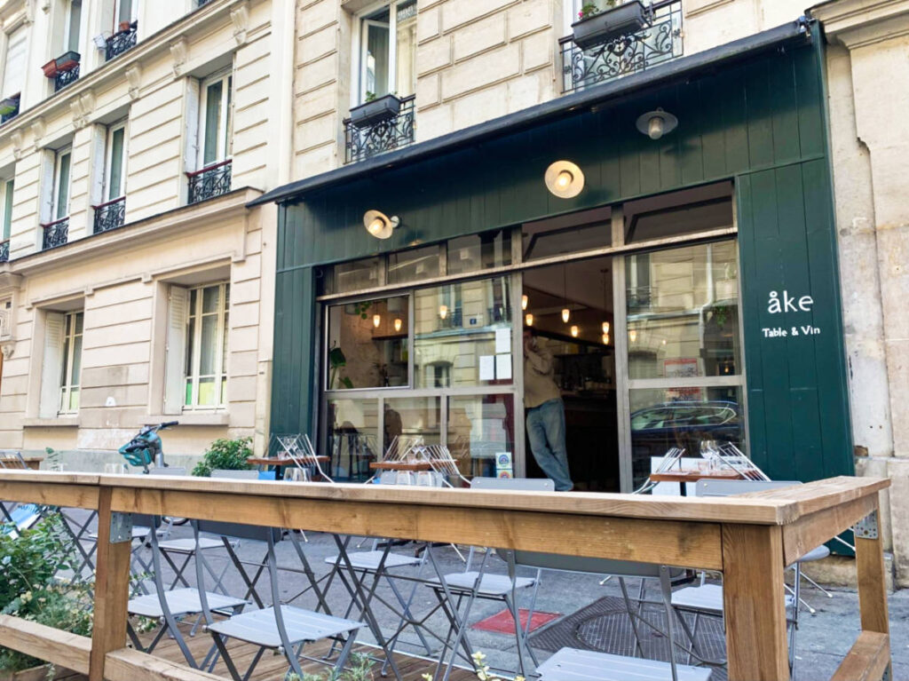 View of the cozy terrace of ÅKE restaurant