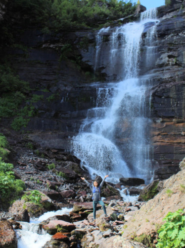 The author, Abigail Bliss, enjoying her day at Bear Creek Falls
