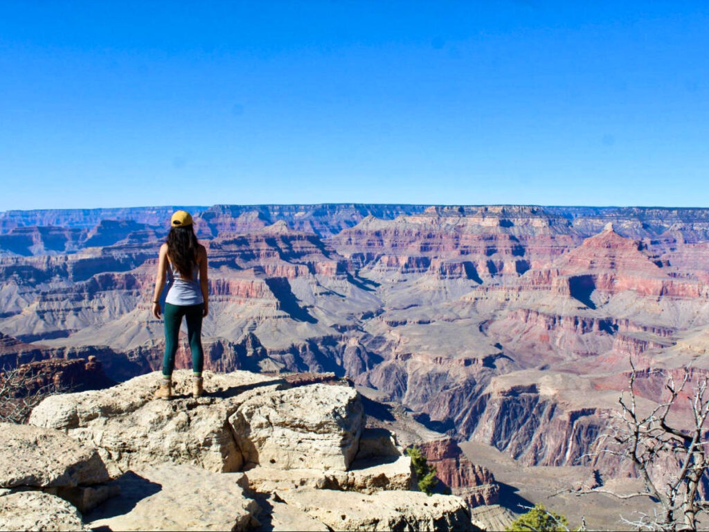 Travel Lemming editor Abigail Bliss admiring the view at Grand Canyon National Park
