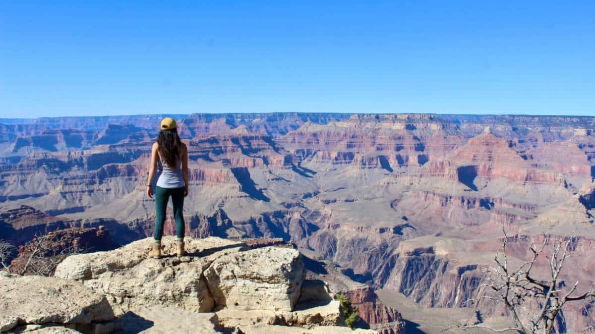 Travel Lemming editor, Abigail Bliss admiring the view in Grand Canyon National Park