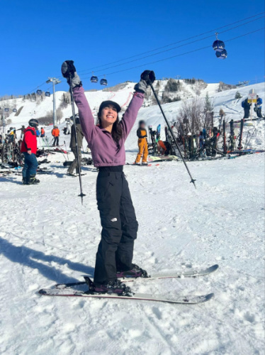 The author Abigail ready to ski at Steamboat Ski Resort