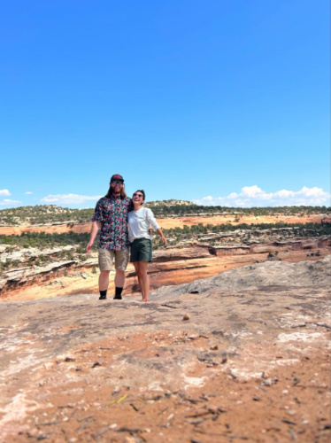 Travel Lemming Editor Abigail Bliss and her husband at Colorado National Monument