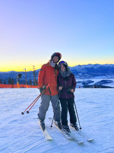 Travel Lemming editor, Abigail Bliss with her husband in Keystone