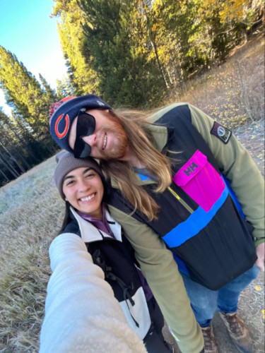 Author Abigail and her husband during an autumn adventure