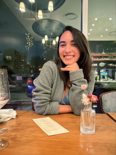 Travel Lemming Editor, Abigail Bliss at the Noisette wine bar