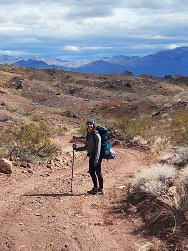 Abigail Bliss during a hike in Lake Mead National Recreation Area