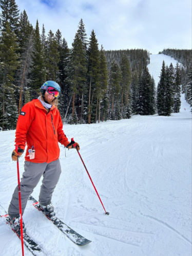 Travel Lemming Editor Abiagil's husband skiing in Vail Ski Resort