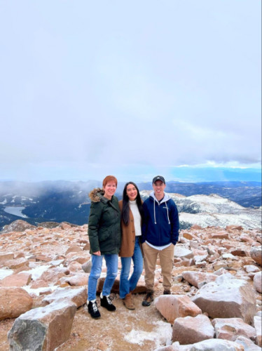 Editor Abigail’s family at the Pikes Peak summit