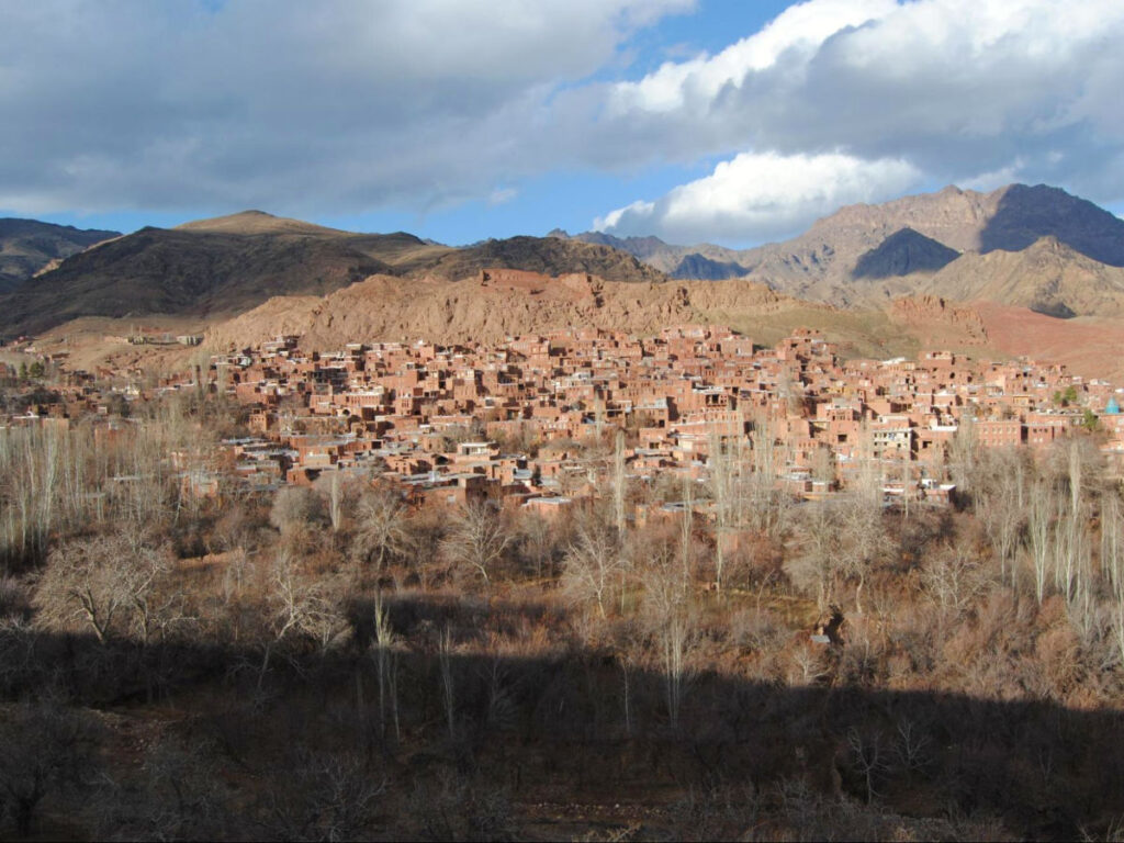 Abyaneh Village nestled in the mountains