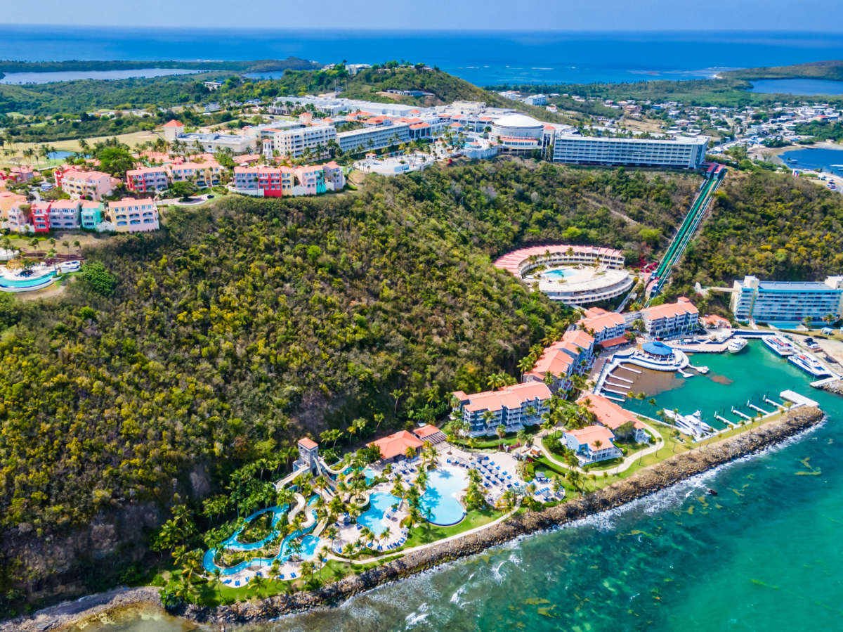 Aerial view of the entire landscape of El Conquistador Resort
