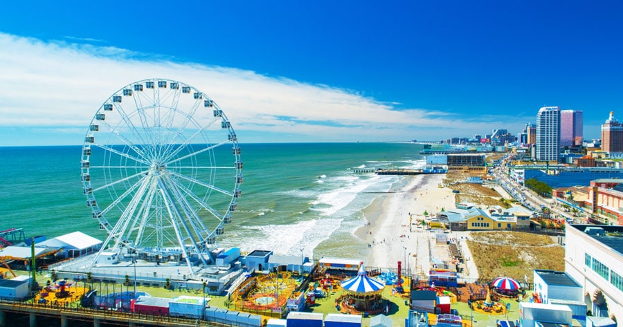 Aerial view of the Steel Pier in Atlantic City