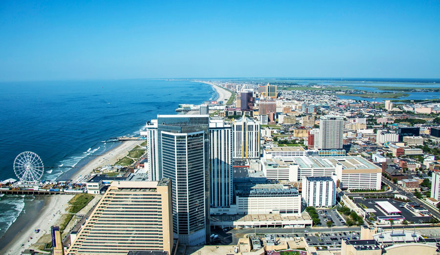 Aerial view of Atlantic City in New Jersey