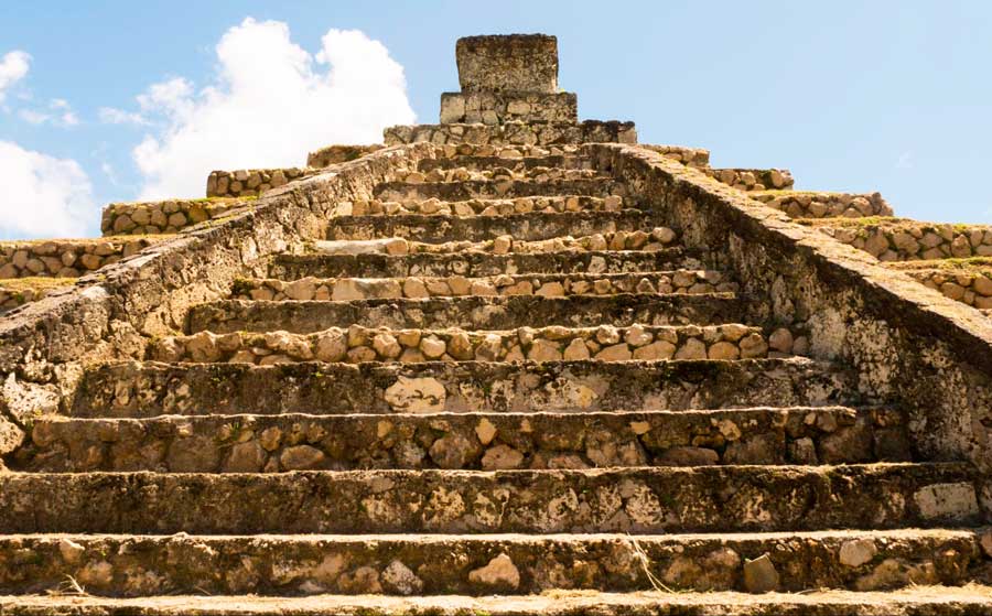 View of the Aguada Pyramid in Puerto Rico