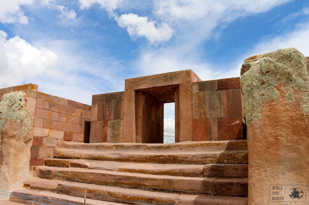 The geological formation of Akapana Pyramid