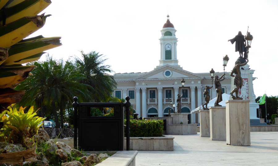 The Alcaldia Mayaguez County from the outside in Puerto Rico