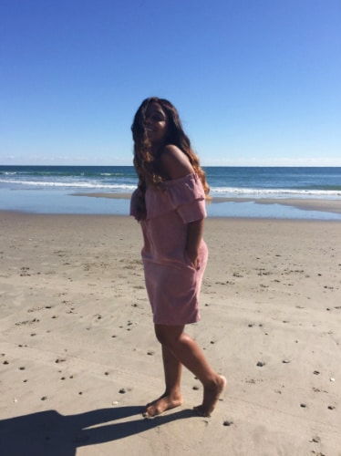 Alexandria Taylor, enjoying her day on a beach in Narragansett, Rhode Island