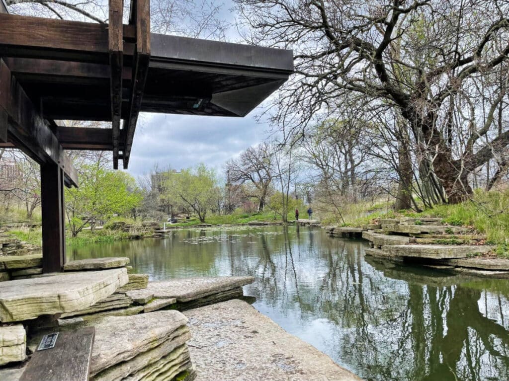View at the Alfred Caldwell Lily Pool