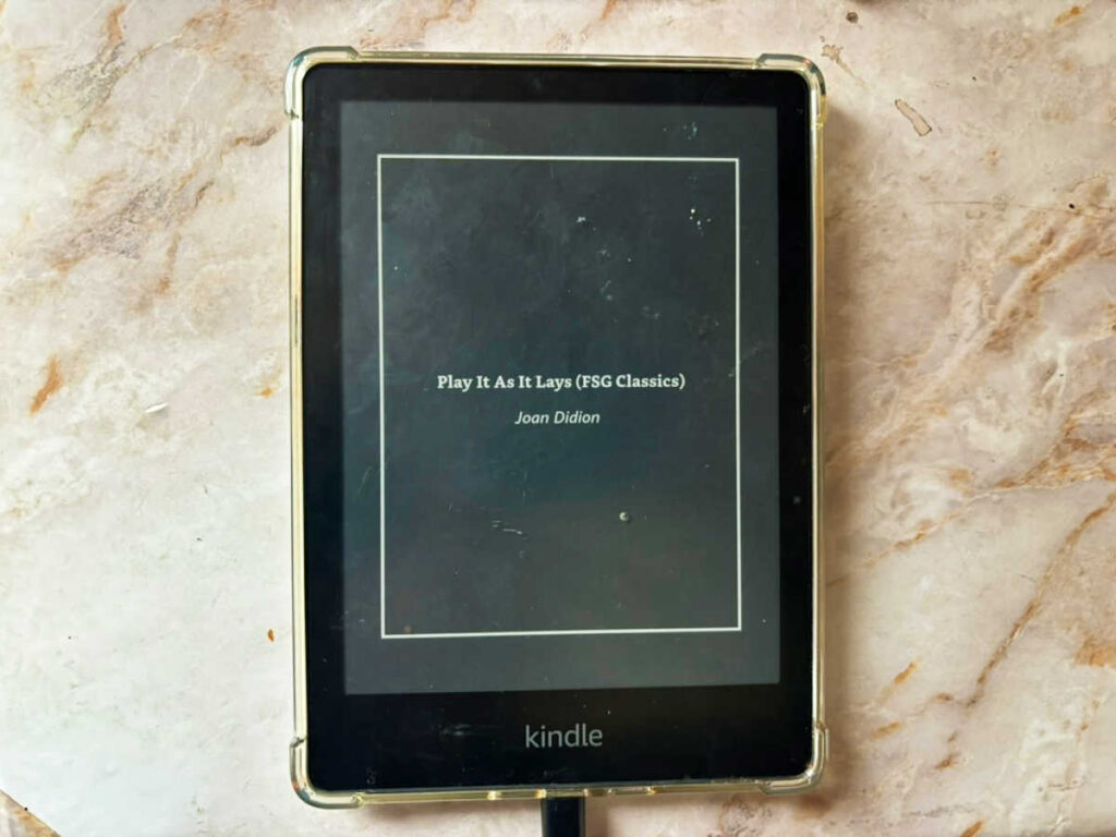 An Amazon Kindle charging