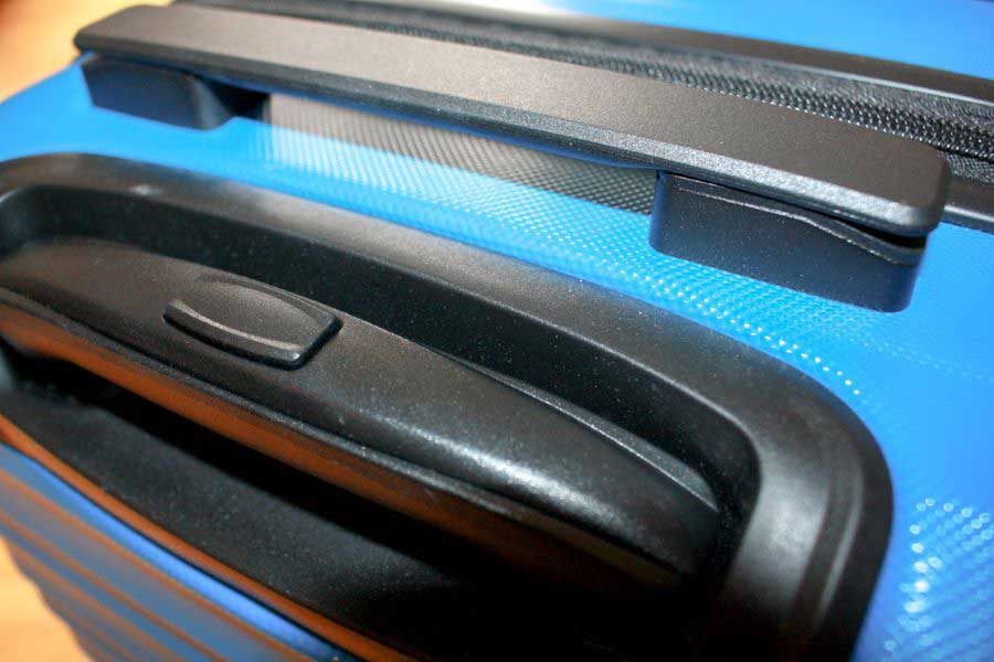 View of the Amazon Basics Luggage Handle