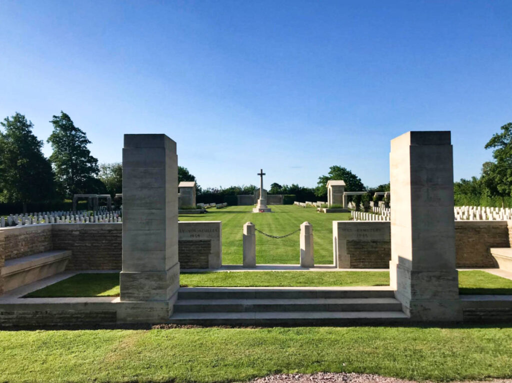 The graveyards at the American Cemetery