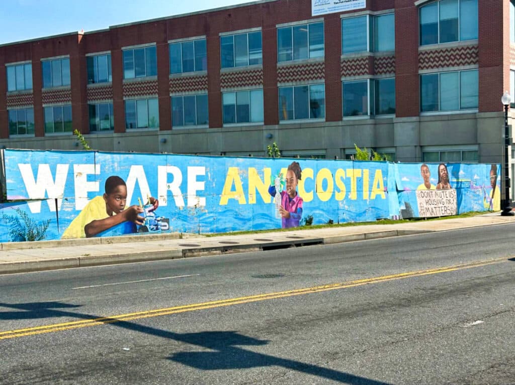 View of the Anacostia mural along the Martin Luther King Jr. Avenue