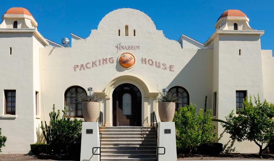 View of the entrance to Anaheim Packing House