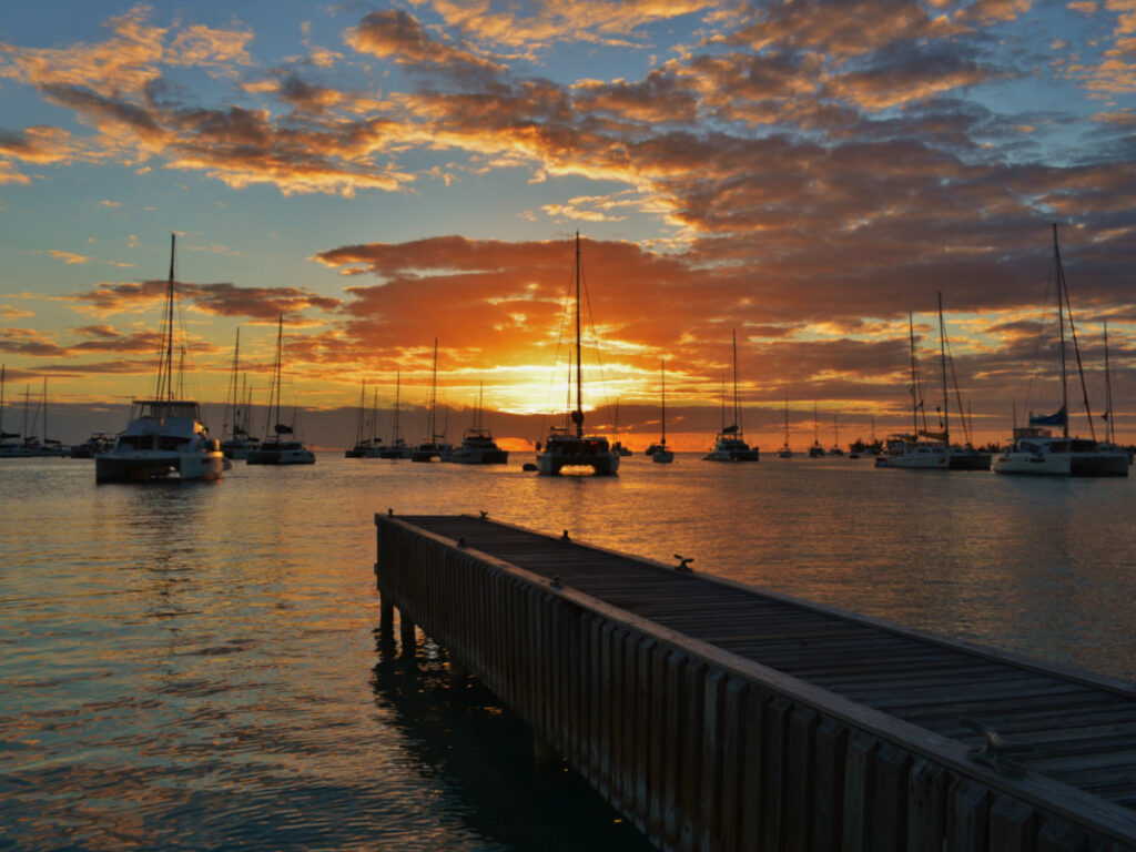 Sunset view at Anegeda mooring field