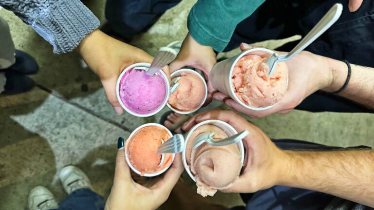 Different flavors of Italian ice from Annette’s