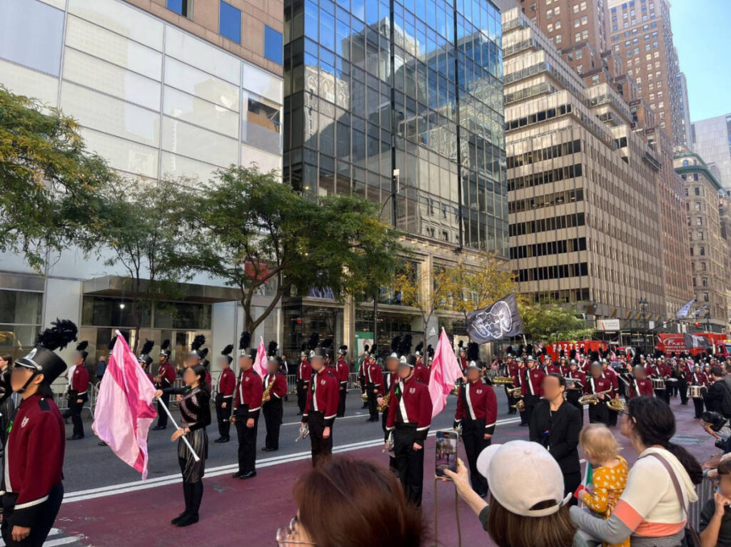 View of people during the Annual Columbus Day Parade