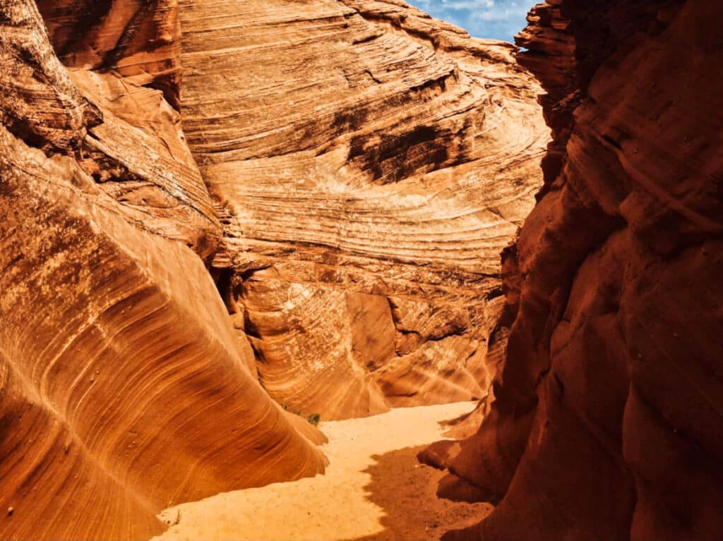Closeup look at the Antelope Canyon in Page