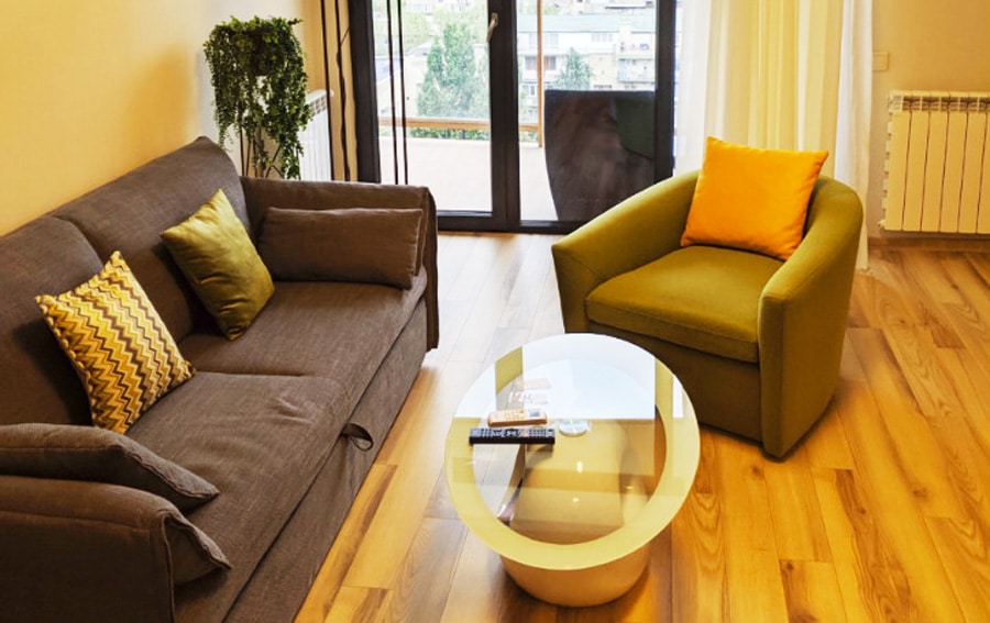 View of the seating area of the apartment