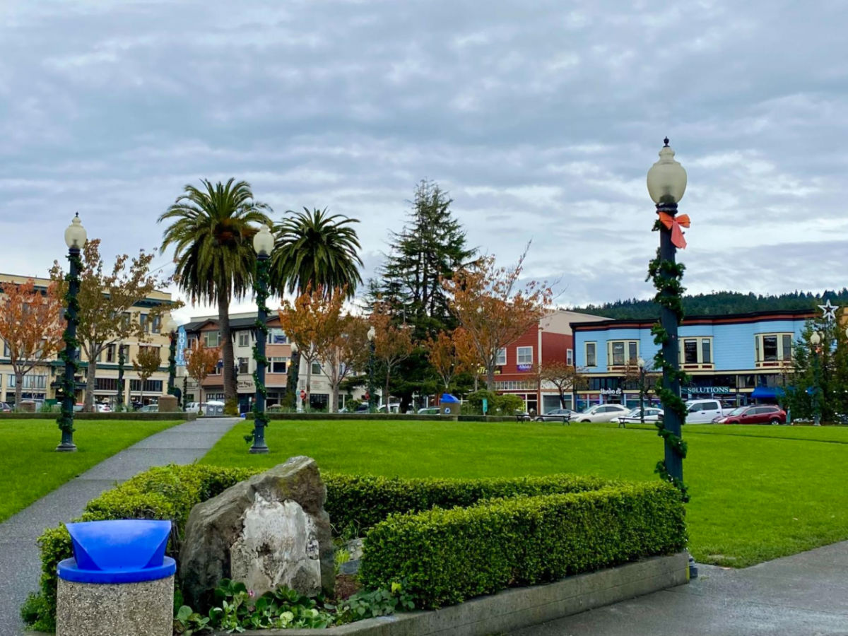 A serene park in Arcata's main square