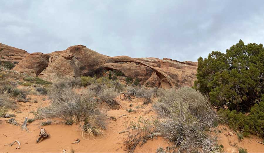 View of landscape arch at the Arches National Park