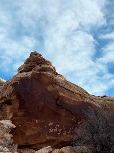 Petroglyphs found at the Arches National Park