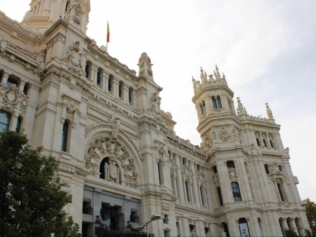 View of a building from the outside in Madrid