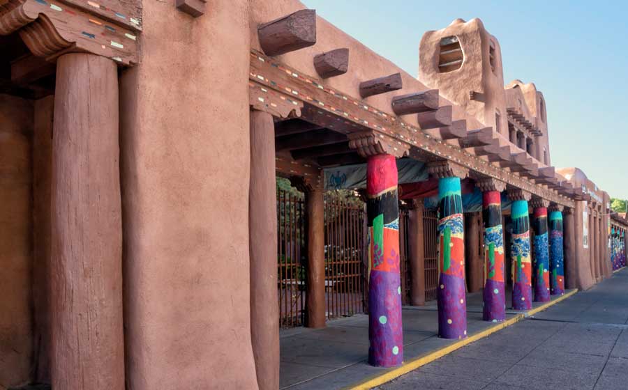 A colorful architecture in Santa Fe