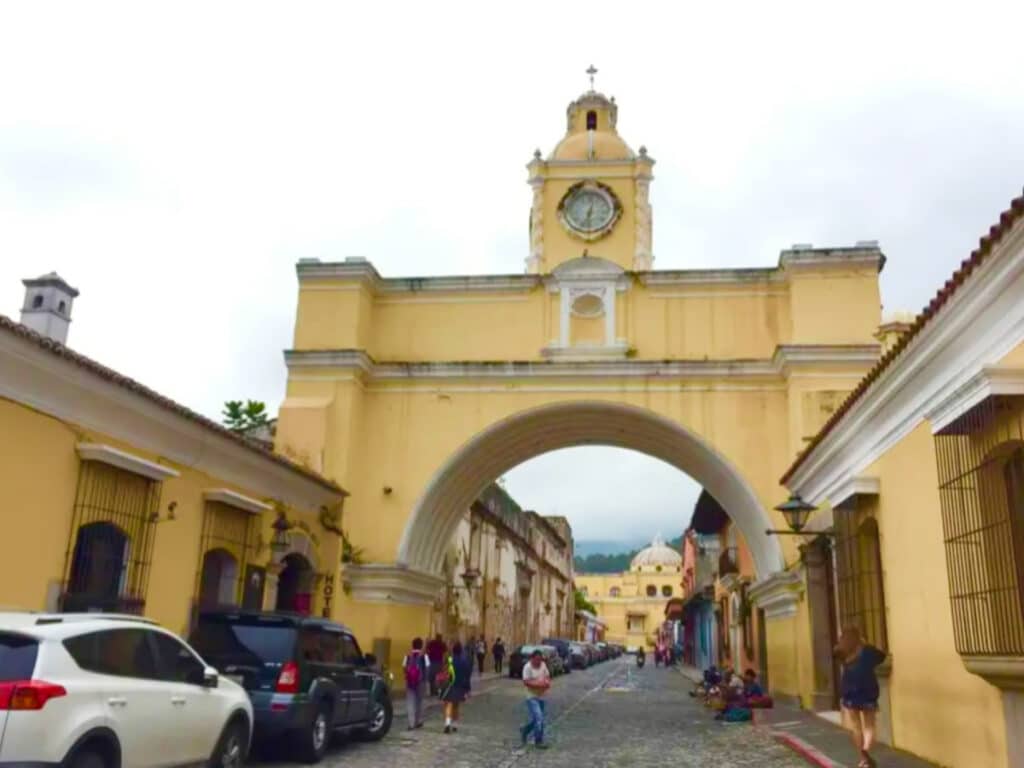 View of the famous Arco de Santa Catalina