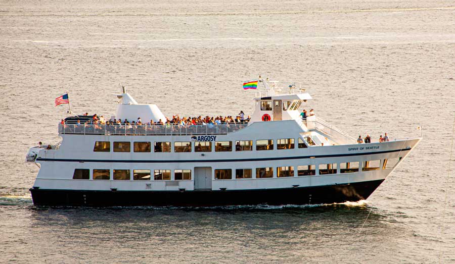 View of the Argosy cruising along the Puget Sound