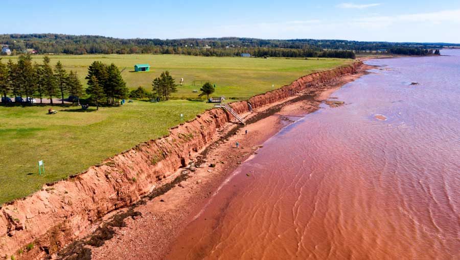 Aerial view of Argyle Shore in PEI