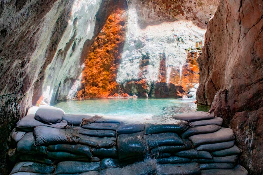 A hot springs at the end of Arizona Hot Springs Trail