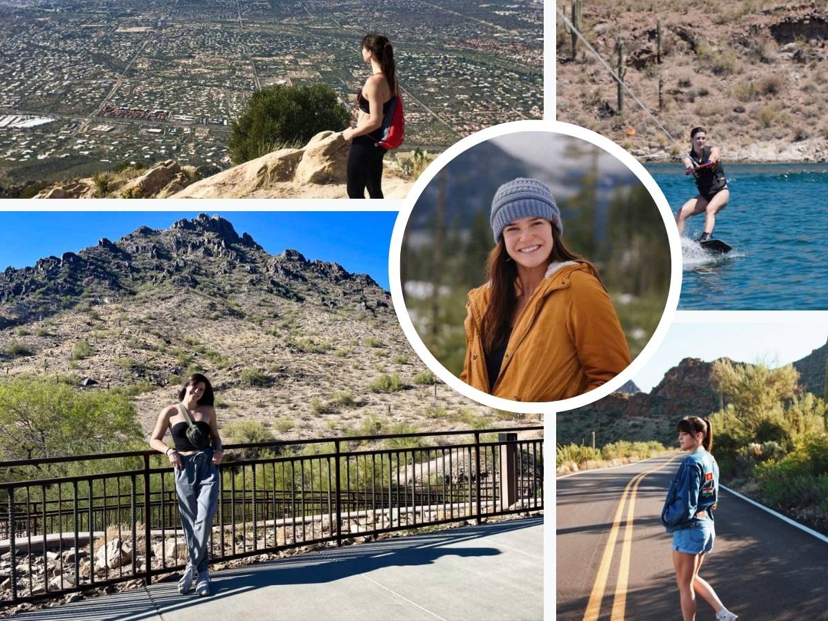 A photo collage of Arizona writer