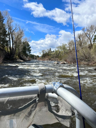 View while on a boat in Arkansas River