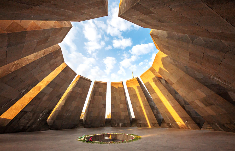 The Armenian Genocide Museum and its eternal flame