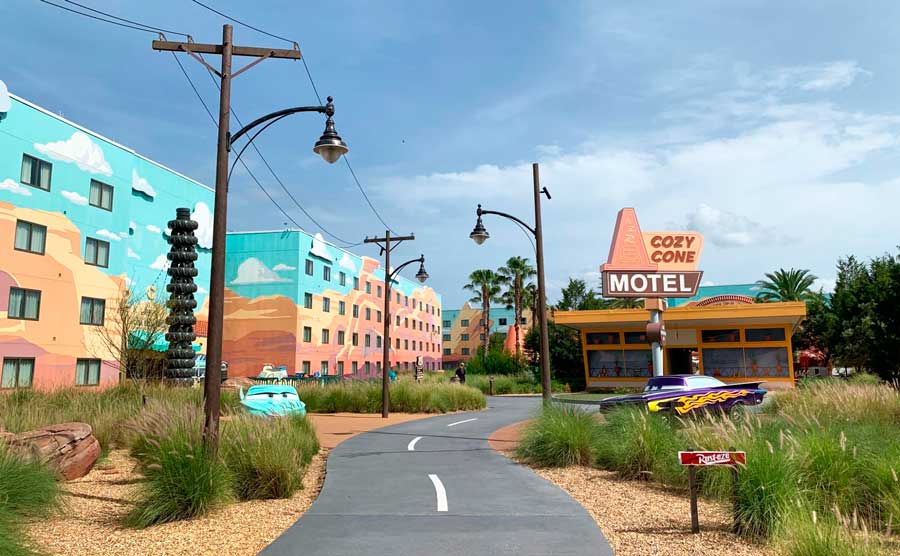 Cars theme building in the Art of Animation Resort