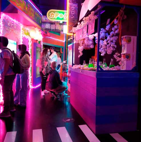 People enjoying their day with some interactive exhibits in Artechouse DC