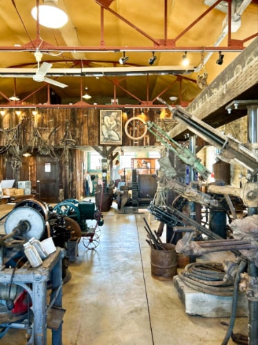 View of the artifacts inside the Nederland Mining Museum
